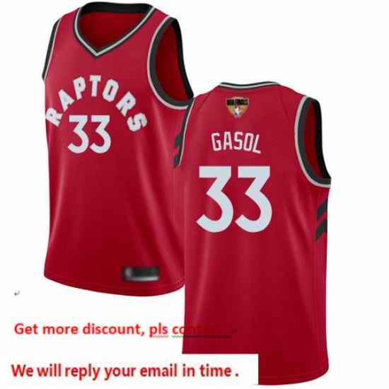 Raptors 33 Marc Gasol Red 2019 Finals Bound Basketball Swingman Icon Edition Jersey